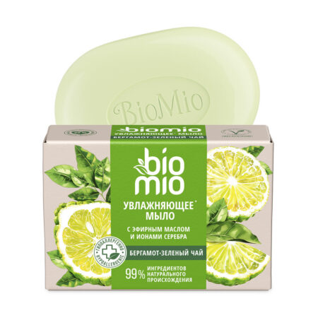 Натуральное туалетное мыло BioMio BIO-SOAP AROMATHERAPY, бергамот и зеленый чай, 90 г