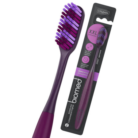 Зубная щётка Biomed® MAX, средней жесткости, фиолетовая