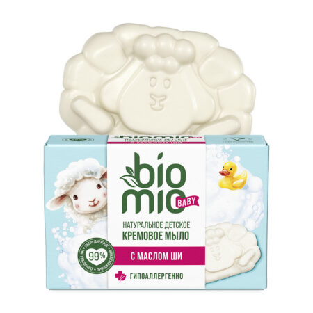 Детское крем мыло натуральное твердое BioMio® Baby BIO-SOAP с маслом ши, 90 г