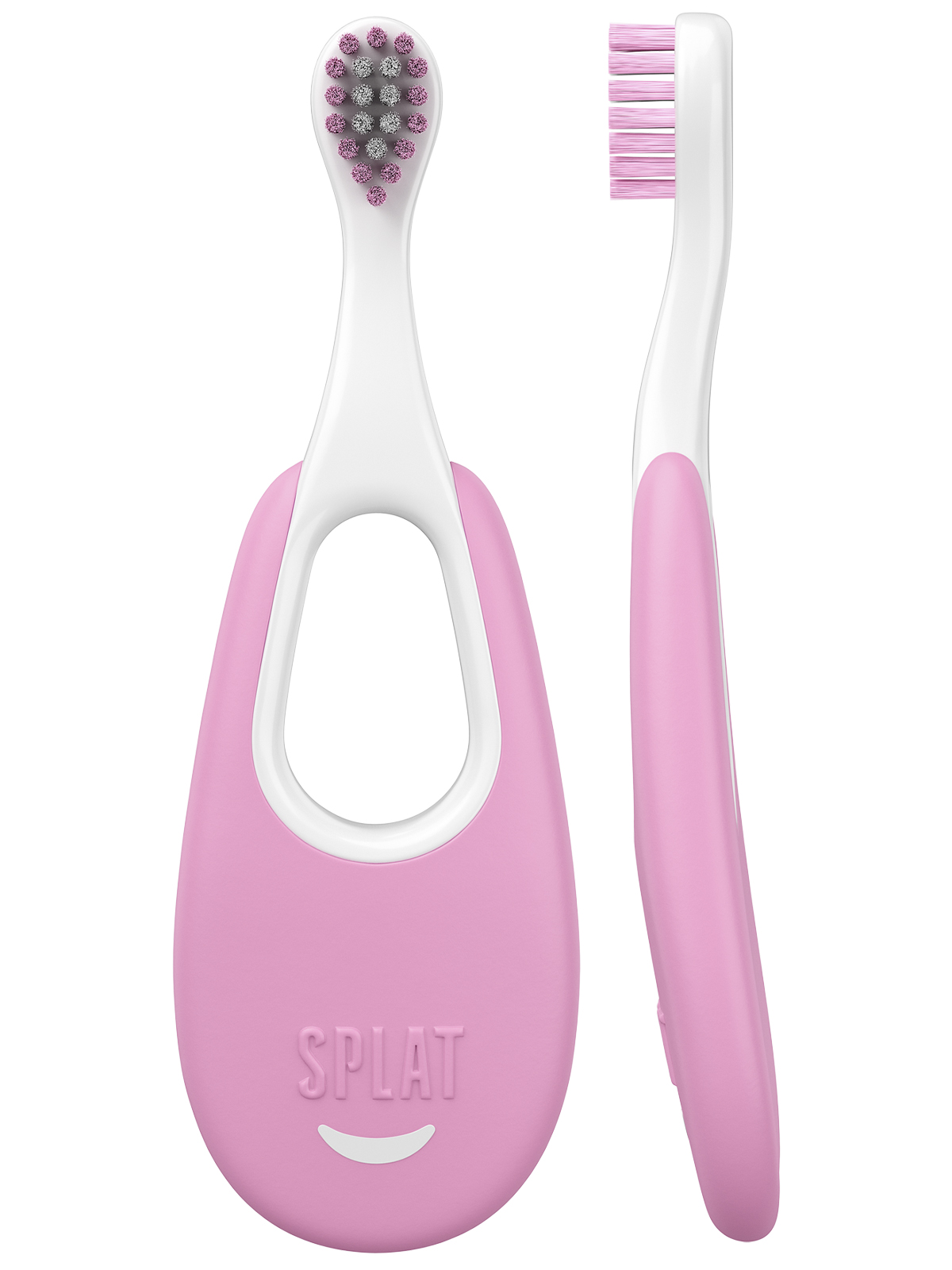 Детская зубная щетка «SPLAT Baby» с ионами серебра от 0 до 3 лет, мягкая, розовая — изображение 2