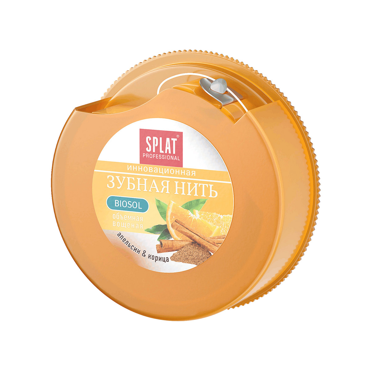 Вощеная зубная нить объемная SPLAT® Professional DentalFloss, апельсин и корица, 40 м — изображение 2