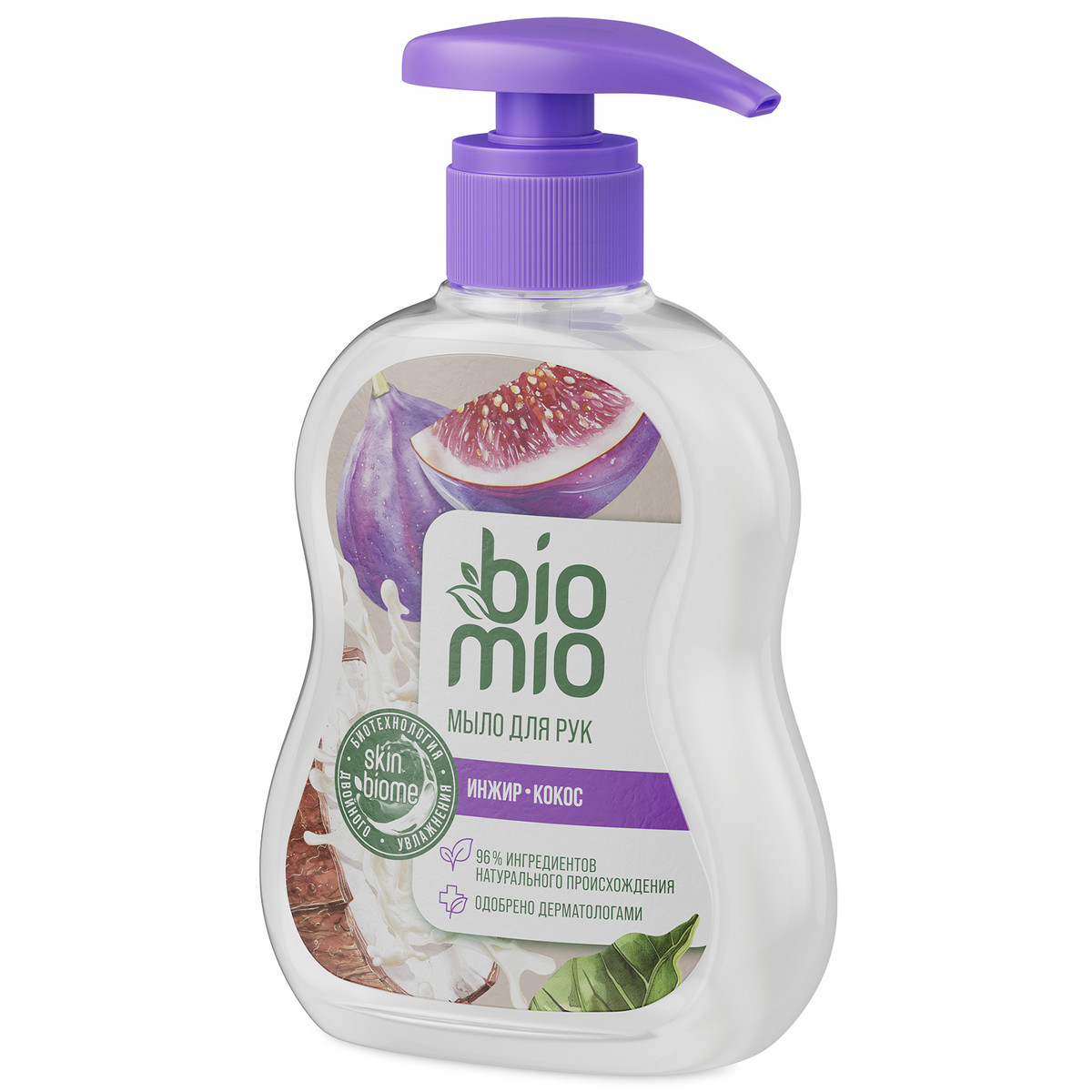 Натуральное жидкое мыло BioMio® Natural Liquid Soap с экстрактом инжира и маслом кокоса, 300 мл — изображение 4