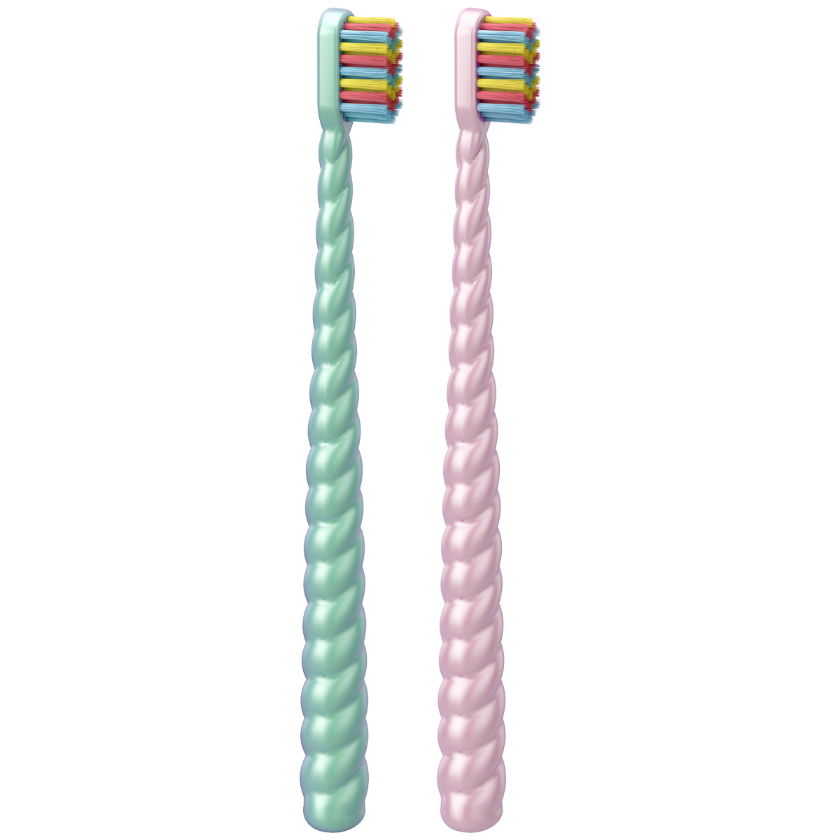 Детская зубная щетка серии JUICY LAB «SPLAT UniMagic / Магия единорога» с ионами серебра. Pearl / Жемчужная, набор 2 шт. — изображение 2