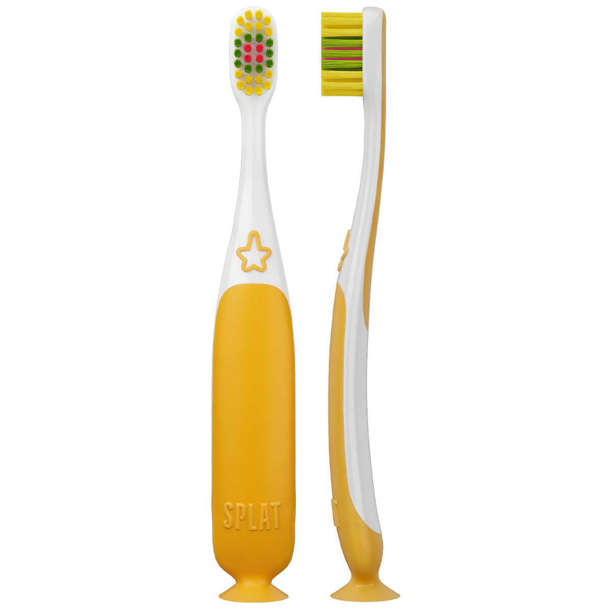 Детская зубная щетка «SPLAT Kids» от 2 до 6 лет с ионами серебра, мягкая, желтая — изображение 2
