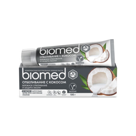 Кокосовая зубная паста Biomed® SUPERWHITE отбеливающая , 100 г