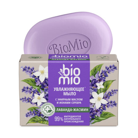 Натуральное туалетное мыло BioMio BIO-SOAP AROMATHERAPY, лаванда и жасмин, 90 г