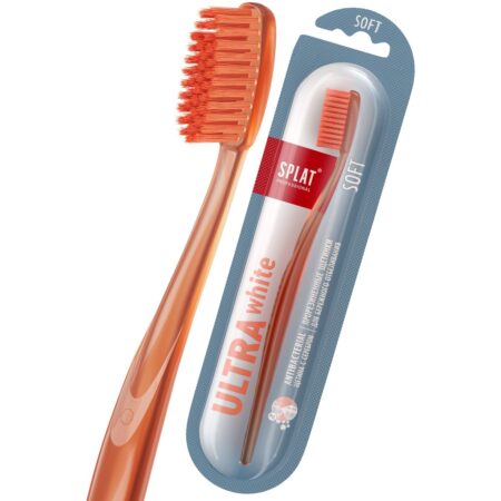 Инновационная зубная щётка SPLAT® Professional ULTRA WHITE, мягкая, оранжевая